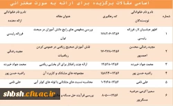 اعلام نتایج نهایی مقالات همایش ((چراریاضی)) 2