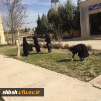 پاکسازی فضای دانشگاه درهفته منابع طبیعی