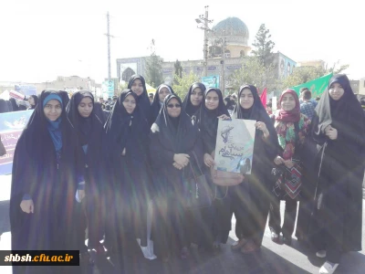 حضور دانشجویان پردیس شهید باهنر شیراز در راهپیمایی 13 آبان