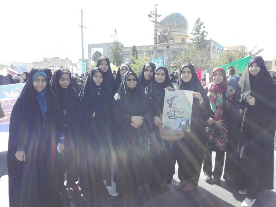 حضور دانشجویان پردیس شهید باهنر شیراز در راهپیمایی 13 آبان