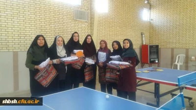 مسابقه استانی  تنیس روی میز بانوان به میزبانی پردیس شهید باهنر فارس