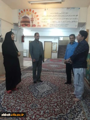 بازدید خانم دکتر داودی سرپرست پردیس شهید باهنر از وضعیت اسکان مسافران نوروزی  درپردیس شهید باهنر