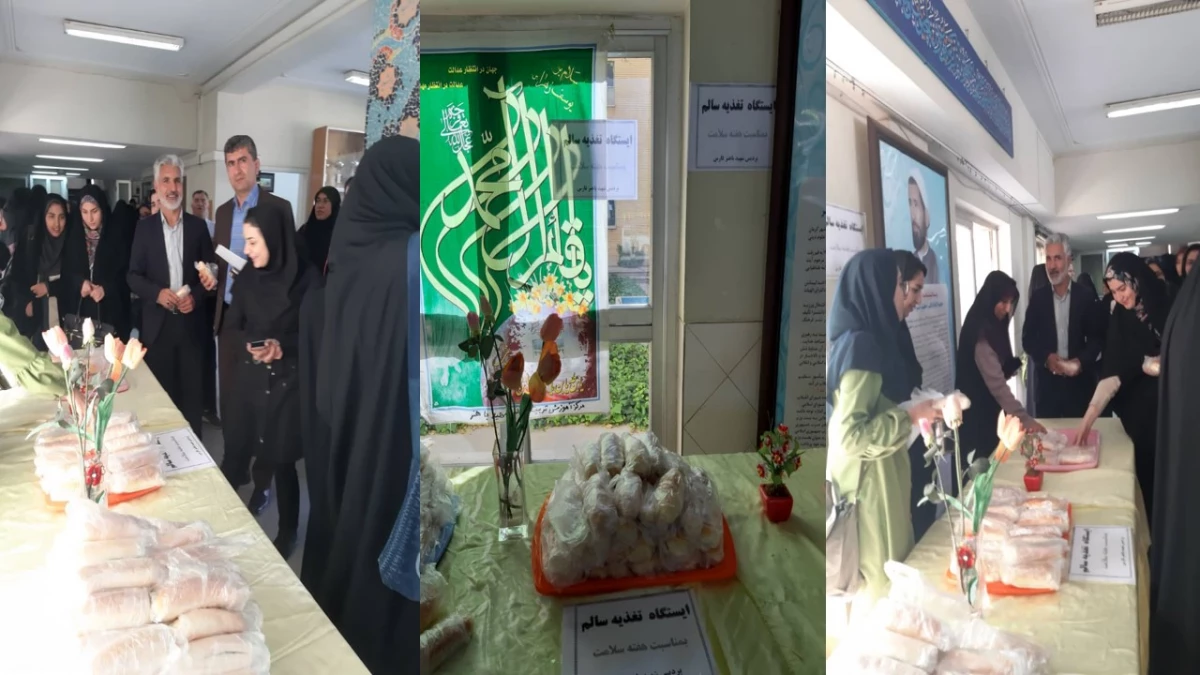 برپایی ایستگاه تغذیه سالم به مناسبت هفته سلامت
