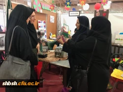بازدید دانشجویان دانشگاه فرهنگیان فارس از  غرفه دانشگاه فرهنگیان