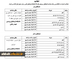 جدول مصاحبه