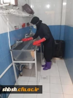 ضد عفونی کردن ساختمان های پردیس شهید باهنر فارس جهت پیشگیری از ورود ویروس کرونا 8