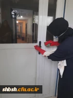 ضد عفونی کردن ساختمان های پردیس شهید باهنر فارس جهت پیشگیری از ورود ویروس کرونا 11