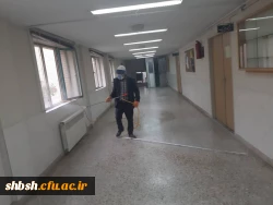 ضد عفونی کردن ساختمان های پردیس شهید باهنر فارس جهت پیشگیری از ورود ویروس کرونا 13
