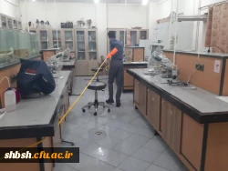 ضد عفونی کردن ساختمان های پردیس شهید باهنر فارس جهت پیشگیری از ورود ویروس کرونا 15