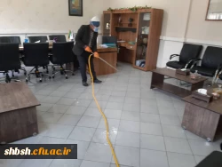 ضد عفونی کردن ساختمان های پردیس شهید باهنر فارس جهت پیشگیری از ورود ویروس کرونا 28