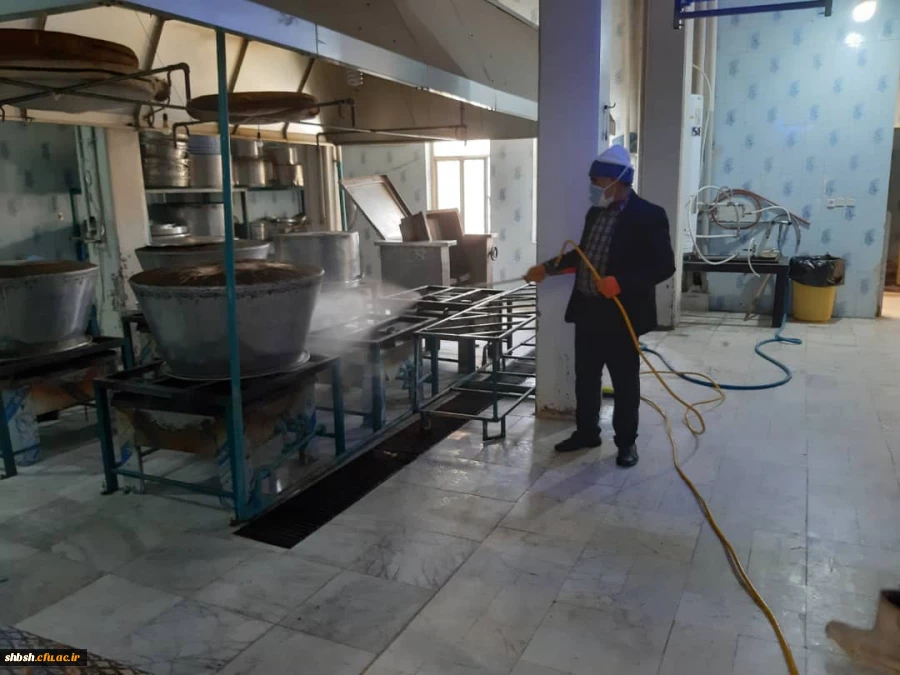 ضد عفونی کردن ساختمان های پردیس شهید باهنر فارس جهت پیشگیری از ورود ویروس کرونا 23