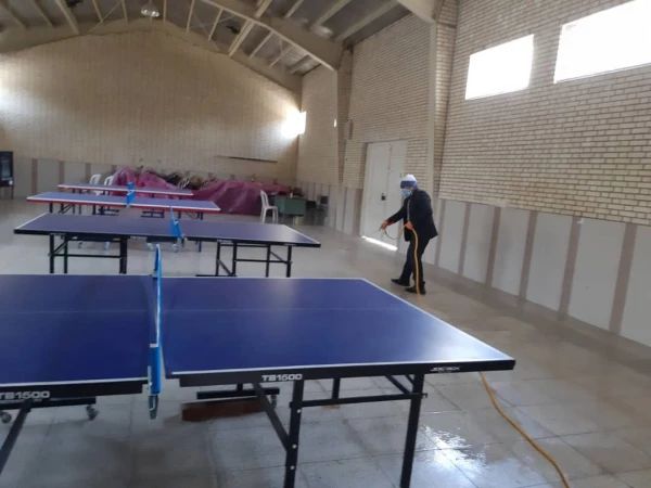 ضد عفونی کردن ساختمان های پردیس شهید باهنر فارس جهت پیشگیری از ورود ویروس کرونا 24