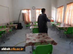 ضد عفونی کردن ساختمان های پردیس شهید باهنر فارس جهت پیشگیری از ورود ویروس کرونا 25