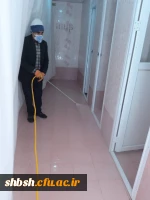 ضد عفونی کردن ساختمان های پردیس شهید باهنر فارس جهت پیشگیری از ورود ویروس کرونا 26