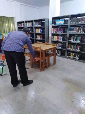 ضد عفونی کردن ساختمان های پردیس شهید باهنر فارس جهت پیشگیری از ورود ویروس کرونا 28