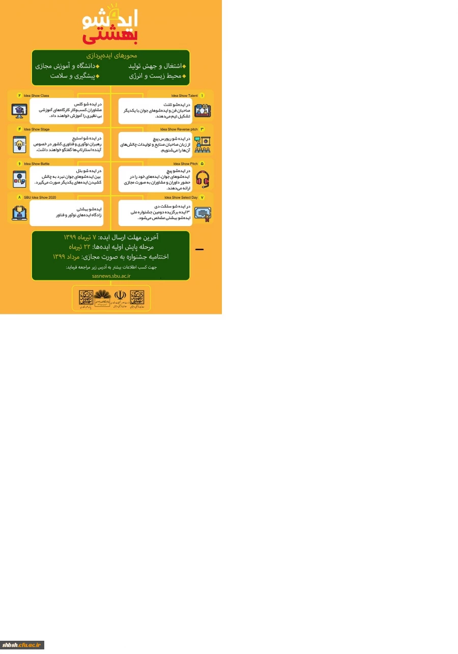 ارسال دستورالعمل و پوستر جشنواره ایده شو به دانشگاهها 2