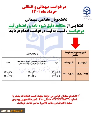 انتقالی و میهمان