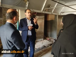 بازدید آقای دکتر میر یونسی مدیر کل محترم پشتیبانی و رفاه کارکنان در دانشگاه فرهنگیان سازمان مرکزی و آقای دکتر زارع شیبانی سرپرست امور پردیس های دانشگاه فرهنگیان استان فارس از میزان پیشرفت تعمیرات مجموعه سلف سرویس و آشپزخانه پردیس شهیدباهنر  10
