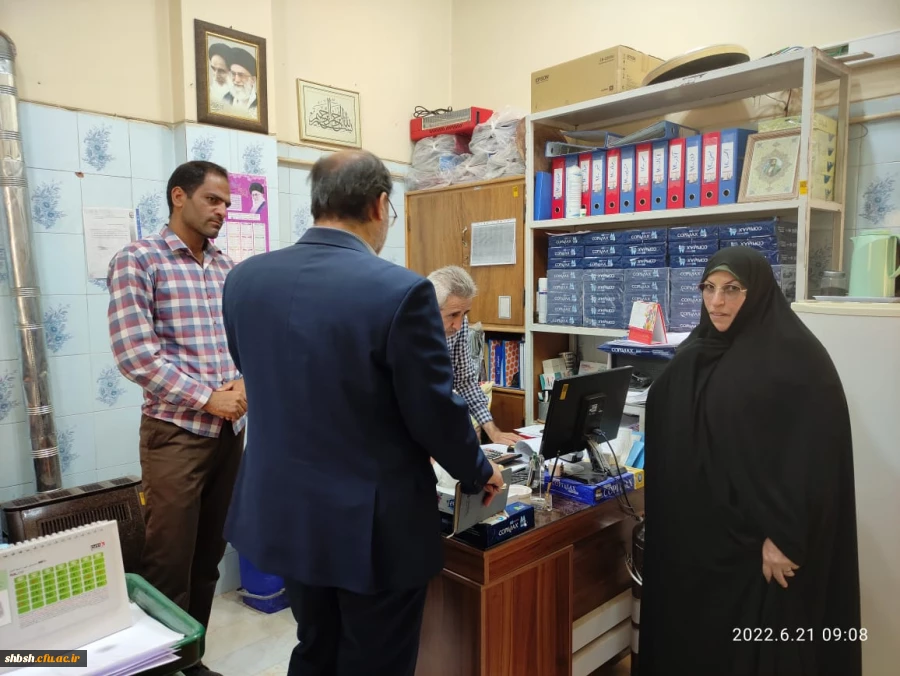 بازدید آقای دکتر میر یونسی مدیر کل محترم پشتیبانی و رفاه کارکنان در دانشگاه فرهنگیان سازمان مرکزی و آقای دکتر زارع شیبانی سرپرست امور پردیس های دانشگاه فرهنگیان استان فارس از میزان پیشرفت تعمیرات مجموعه سلف سرویس و آشپزخانه پردیس شهیدباهنر  14