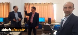 بازدید آقای دکتر میریونسی مدیر کل محترم پشتیبانی و رفاه کارکنان در دانشگاه فرهنگیان سازمان مرکزی و آقای دکتر زارع شیبانی سرپرست امور پردیس های استان فارس از برگزاری امتحانات پایان ترم دانشجو معلمان پردیس شهید باهنر 4