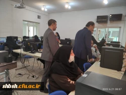 بازدید آقای دکتر میریونسی مدیر کل محترم پشتیبانی و رفاه کارکنان در دانشگاه فرهنگیان سازمان مرکزی و آقای دکتر زارع شیبانی سرپرست امور پردیس های استان فارس از برگزاری امتحانات پایان ترم دانشجو معلمان پردیس شهید باهنر 6