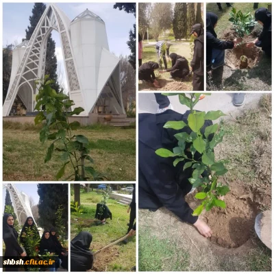 کاشت نهال به مناسبت روز درختکاری و تجدید میثاق با شهدای گمنام 