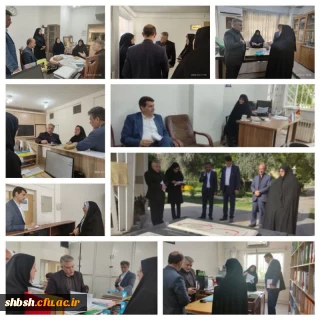 حضور سرپرست معاونت نظارت، ارزیابی و تضمین کیفیت جناب آقای دکتر ابراهیمی و مدیر کل نظارت و تعالی سازمانی جناب آقای دکتر احمدی در پردیس شهید باهنر شیراز