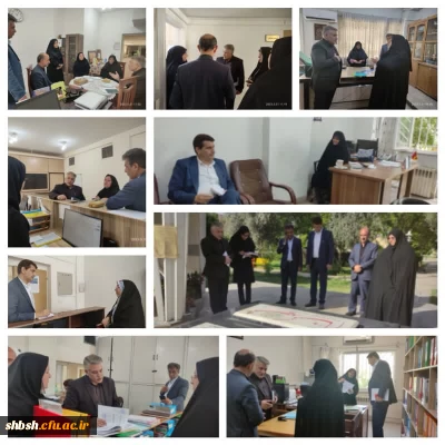 حضور سرپرست معاونت نظارت، ارزیابی و تضمین کیفیت جناب آقای دکتر ابراهیمی و مدیر کل نظارت و تعالی سازمانی جناب آقای دکتر احمدی در پردیس شهید باهنر شیراز