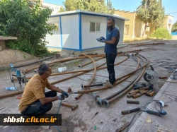 انجام عملیات ترمیم و لوله گزاری چاه عمیق پردیس شهید باهنر فارس  ۲۱ تیرماه ۱۴۰۲ 3