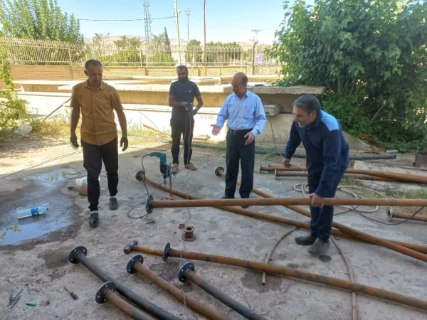 انجام عملیات ترمیم و لوله گزاری چاه عمیق پردیس شهید باهنر فارس  ۲۱ تیرماه ۱۴۰۲ 2
