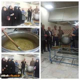 پخت آش نذری در پردیس شهید باهنر فارس