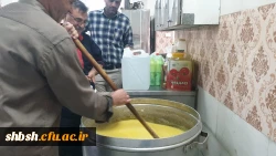 پخت شله زرد نذری در پردیس شهید باهنر فارس 2