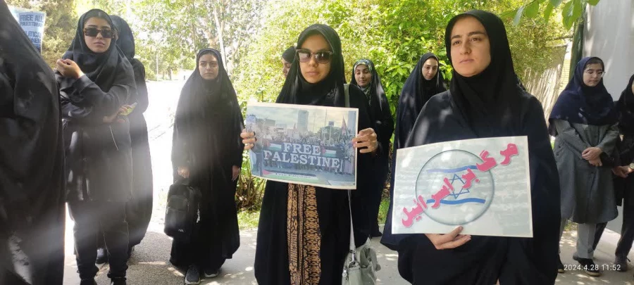 تجمع دانشجویان، اساتید  و کارکنان پردیس شهید باهنر فارس در حمایت از اعتراضات ضدصهیونیستی جامعه نخبه دانشگاهی آمریکا 5